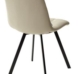Стул CHILLI SQUARE HK017-02 серо-бежевый, PU/ черный каркас М-City в Советском - sovetskiy.mebel24.online | фото 4