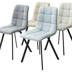 Стул CHILLI SQUARE HK017-03 светло-серый, PU/ черный каркас М-City в Советском - sovetskiy.mebel24.online | фото 2