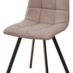 Стул CHILLI SQUARE RU-09 серо-бежевый винтаж, PU / черный каркас М-City в Советском - sovetskiy.mebel24.online | фото