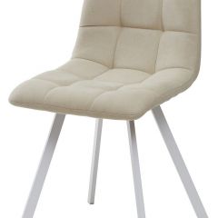 Стул CHILLI SQUARE UF860-01B бежевый, ткань/ белый каркас М-City в Советском - sovetskiy.mebel24.online | фото
