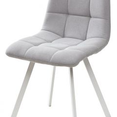 Стул CHILLI SQUARE UF860-02B серо-голубой, ткань/ белый каркас М-City в Советском - sovetskiy.mebel24.online | фото