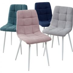 Стул CHILLI UF860-04B сиреневый, ткань/ белый каркас М-City в Советском - sovetskiy.mebel24.online | фото 2