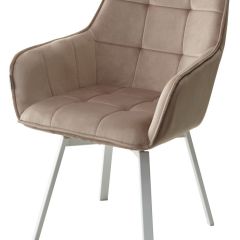 Стул MAVERICK 360 град. поворот. BLUVEL-40 BEIGE/ белый каркас, М-City в Советском - sovetskiy.mebel24.online | фото