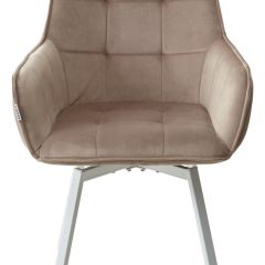 Стул MAVERICK 360 град. поворот. BLUVEL-40 BEIGE/ белый каркас, М-City в Советском - sovetskiy.mebel24.online | фото 7