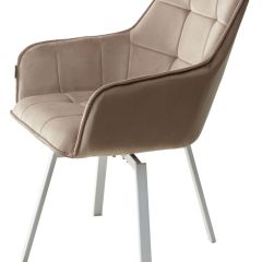 Стул MAVERICK 360 град. поворот. BLUVEL-40 BEIGE/ белый каркас, М-City в Советском - sovetskiy.mebel24.online | фото 8