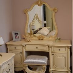 Туалетный стол + Зеркало Мона Лиза (крем) в Советском - sovetskiy.mebel24.online | фото 6