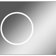 Зеркало Eclipse 90 black с подсветкой Sansa (SE1031Z) в Советском - sovetskiy.mebel24.online | фото 1