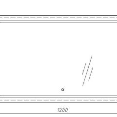 Зеркало Galaxy 120 alum с подсветкой Sansa (SG1010Z) в Советском - sovetskiy.mebel24.online | фото 7