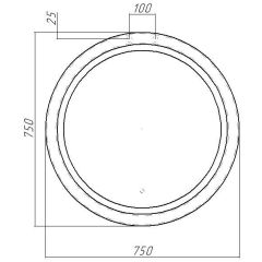 Зеркало Gia 75 white с подсветкой Sansa (SGa1044Z) в Советском - sovetskiy.mebel24.online | фото 6