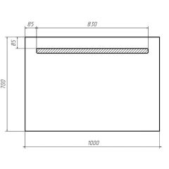 Зеркало Good Light 100 с подсветкой Домино (GL7010Z) в Советском - sovetskiy.mebel24.online | фото 2