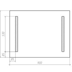 Зеркало Good Light 2-90 с подсветкой Домино (GL7015Z) в Советском - sovetskiy.mebel24.online | фото 6