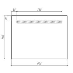 Зеркало Good Light 90 с подсветкой Домино (GL7009Z) в Советском - sovetskiy.mebel24.online | фото 2