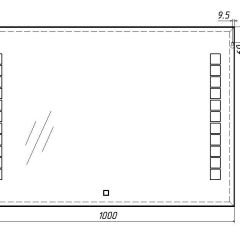 Зеркало Quadro 100 alum с подсветкой Sansa (SQ1019Z) в Советском - sovetskiy.mebel24.online | фото 7