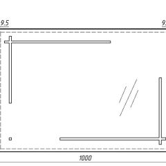 Зеркало Ray 100 black с подсветкой Sansa (SR1035Z) в Советском - sovetskiy.mebel24.online | фото 6