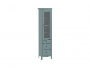 2.08.07.120.6 САГА шкаф с витриной 50 темно-бирюзовый RU в Советском - sovetskiy.mebel24.online | фото