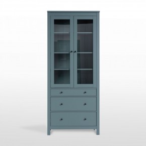 2.08.07.130.6 САГА шкаф с витриной 90 темно-бирюзовый RU в Советском - sovetskiy.mebel24.online | фото 2