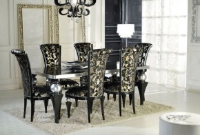 3224/TR Стол, черный с серебром СКИДКА 50% в Советском - sovetskiy.mebel24.online | фото 1