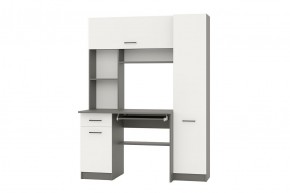 АЛЬФА Стол рабочий (графит/белый) в Советском - sovetskiy.mebel24.online | фото 1