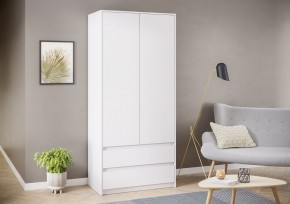 АЙДЕН ШК06-900 Шкаф 2 двери/2 ящика (белый) в Советском - sovetskiy.mebel24.online | фото