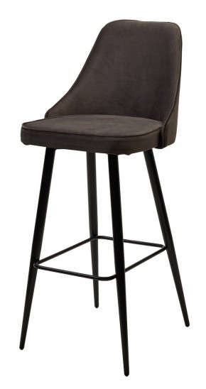 Барный стул NEPAL-BAR ГРАФИТ #14, велюр/ черный каркас (H=78cm) М-City в Советском - sovetskiy.mebel24.online | фото 4