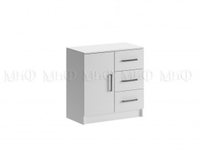 БАСЯ Комод с 3-мя ящиками, дверью (белый) в Советском - sovetskiy.mebel24.online | фото