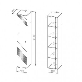БАЙКАЛ Пенал (Графит/Дуб золотой) в Советском - sovetskiy.mebel24.online | фото 3