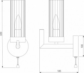 Бра Eurosvet Arganie 60133/1 латунь в Советском - sovetskiy.mebel24.online | фото 3