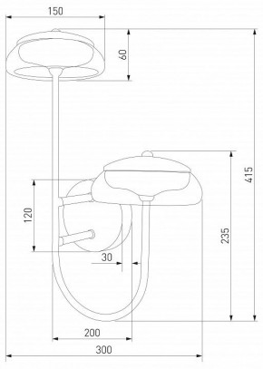 Бра Eurosvet Fungo 50388/2 LED черный в Советском - sovetskiy.mebel24.online | фото 5