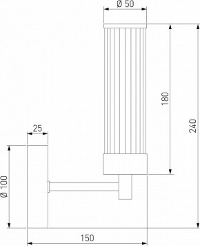 Бра Eurosvet Oriens 60166/1 латунь в Советском - sovetskiy.mebel24.online | фото 2