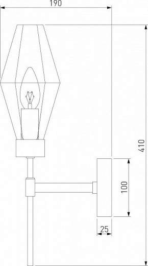 Бра Eurosvet Prism 60143/1 хром в Советском - sovetskiy.mebel24.online | фото 2