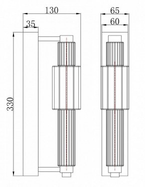 Бра Maytoni Verticale MOD308WL-L9CH3K в Советском - sovetskiy.mebel24.online | фото 3