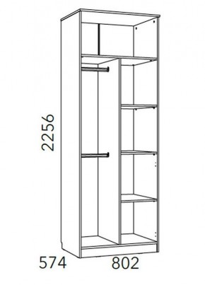 Детская Фанк Шкаф для одежды НМ 014.07 М в Советском - sovetskiy.mebel24.online | фото 3