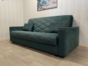 Диван Престиж-15 (НПБ+МДФ) велюр Sensey bottle green в Советском - sovetskiy.mebel24.online | фото