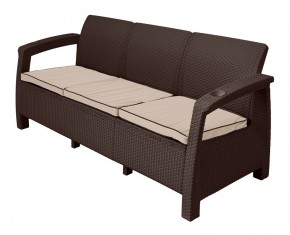 Диван Yalta Premium Sofa 3 Set (Ялта) шоколадный (+подушки под спину) в Советском - sovetskiy.mebel24.online | фото 1