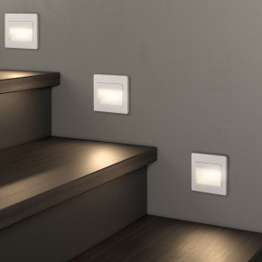 DK3050-WH Светильник встраиваемый в стену, IP 20, LED 3000, 1 Вт, белый, пластик в Советском - sovetskiy.mebel24.online | фото 6