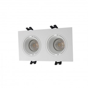DK3072-WH Встраиваемый светильник, IP 20, 10 Вт, GU5.3, LED, белый/белый, пластик в Советском - sovetskiy.mebel24.online | фото 1