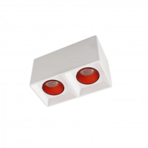 DK3085-WH+RD Светильник накладной IP 20, 10 Вт, GU5.3, LED, белый/красный, пластик в Советском - sovetskiy.mebel24.online | фото 1