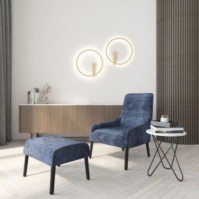 DK5035-SG Бра ROUND со светодиодом, IP20, 24W, 3000/4000/6500K, матовое золото, алюминий в Советском - sovetskiy.mebel24.online | фото