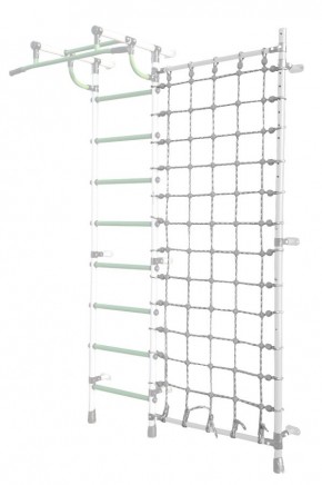 Дополнительная стойка к пристенному ДСК Pastel с сеткой для лазания, цв. белый в Советском - sovetskiy.mebel24.online | фото
