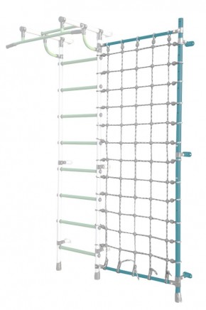 Дополнительная стойка к пристенному ДСК Pastel с сеткой для лазания, цв. бирюзовый в Советском - sovetskiy.mebel24.online | фото