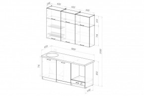 ДЮНА Кухонный гарнитур Макси 2 1800 мм в Советском - sovetskiy.mebel24.online | фото 2