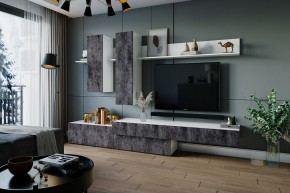 ФРИДА Гостиная (Белый/Обсидиан) в Советском - sovetskiy.mebel24.online | фото