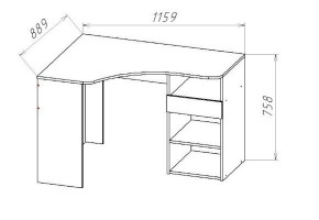 ГЕОМЕТРИЯ ГМТ.10 Стол угловой в Советском - sovetskiy.mebel24.online | фото 2