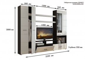 Гостиная Альфа МДФ (Венге/Белый глянец) в Советском - sovetskiy.mebel24.online | фото 3