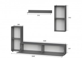 Гостиная МГС 10 (Графит) в Советском - sovetskiy.mebel24.online | фото 2