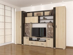 Гостиная Оскар-18-2 дуб сонома-венге в Советском - sovetskiy.mebel24.online | фото
