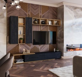 ХЛОЯ Гостиная (Дуб Вотан/Обсидиан) модульная в Советском - sovetskiy.mebel24.online | фото 11