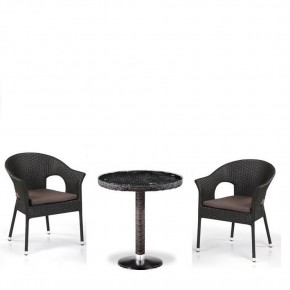 Кофейны комплект плетеной мебели T601/Y79A-W53 Brown (2+1) в Советском - sovetskiy.mebel24.online | фото 1