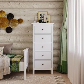 Комод 05 Кантри белый с пятью ящиками в Советском - sovetskiy.mebel24.online | фото 4