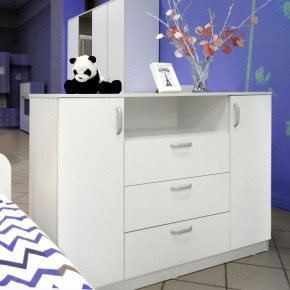 Комод 1400 Париж (Белый тиснение) в Советском - sovetskiy.mebel24.online | фото 5
